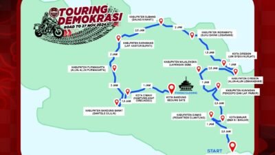 Sosialisasikan Pilkada 2024, KPU Jabar Gelar Touring Demokrasi ke 27 Kabupaten dan Kota